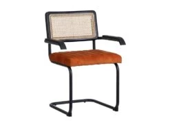 Duo De Chaises à Accoudoirs Métal/Rotin/Orange - MARIETTE 8 Duo De Chaises à Accoudoirs Métal/Rotin/Orange - MARIETTE -Mobilier De Restaurant chaise 17626387