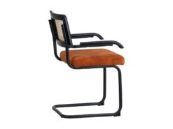 Duo De Chaises à Accoudoirs Métal/Rotin/Orange - MARIETTE 9 Duo De Chaises à Accoudoirs Métal/Rotin/Orange - MARIETTE -Mobilier De Restaurant chaise 17626389