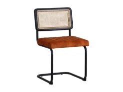 Duo De Chaises Métal/Rotin/Orange - MARIETTE -Mobilier De Restaurant chaise 17626411