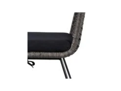 Chaise Rotin Gris/Métal - MARTINE -Mobilier De Restaurant chaise 17635263