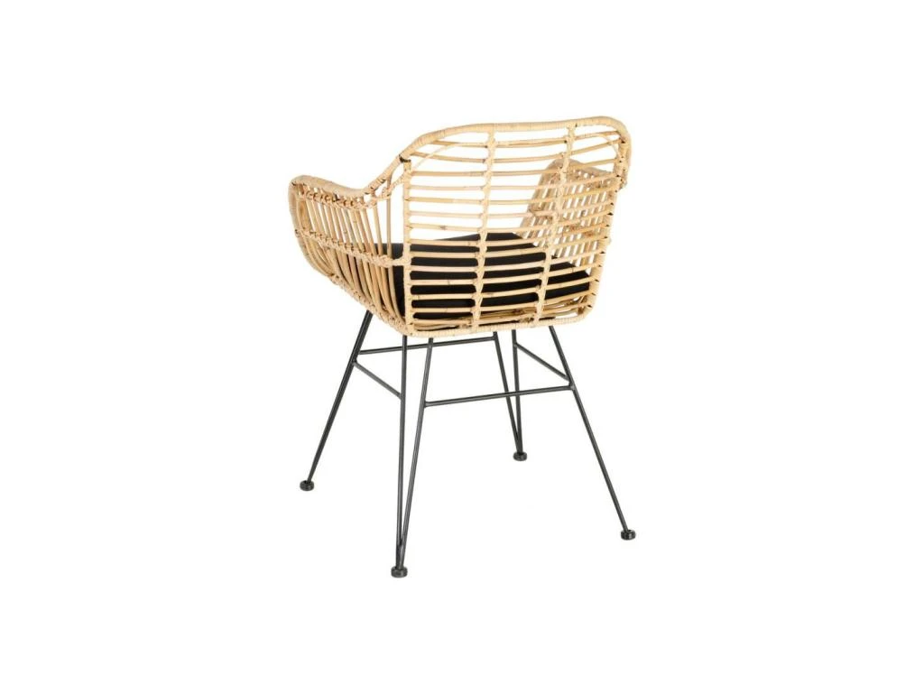 Fauteuil Rotin Naturel/Métal - EYMEA 4 Fauteuil Rotin Naturel/Métal - EYMEA – Image 4