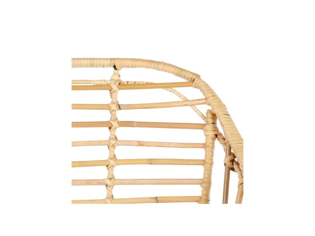 Fauteuil Rotin Naturel/Métal - EYMEA 5 Fauteuil Rotin Naturel/Métal - EYMEA – Image 5