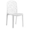 Lot De 6 Chaises De Table-salle à Manger - Cuisine - Interieur/exterieur En Résine Coloris Blanc - Longueur 47 X Profondeur 50 X Hauteur 87 Cm