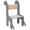 Chaise Enfant Dino Grise Et Bois - Gris