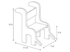 Chaise Enfant Dino Grise Et Bois - Gris 8 Chaise Enfant Dino Grise Et Bois - Gris -Mobilier De Restaurant chaise 18076511