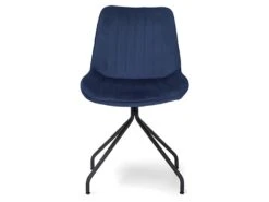 Chaise Velours Bleu Pieds Métal Cécile - Bleu Indigo -Mobilier De Restaurant chaise 18081489