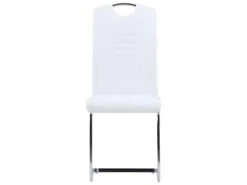 Lot De 4 Chaises De Salle à Manger Cuisine Cantilever Design Moderne Synthétique Blanc CDS021349 -Mobilier De Restaurant chaise 18081925