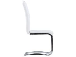 Lot De 4 Chaises De Salle à Manger Cuisine Cantilever Design Moderne Synthétique Blanc CDS021349 -Mobilier De Restaurant chaise 18081927