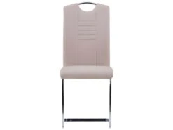 Lot De 4 Chaises De Salle à Manger Cuisine Cantilever Design Moderne Synthétique Cappuccino CDS021356 -Mobilier De Restaurant chaise 18081935