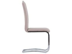 Lot De 4 Chaises De Salle à Manger Cuisine Cantilever Design Moderne Synthétique Cappuccino CDS021356 -Mobilier De Restaurant chaise 18081937