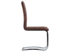 Lot De 4 Chaises De Salle à Manger Cuisine Design Moderne Synthétique Daim Marron CDS021730 -Mobilier De Restaurant chaise 18107665