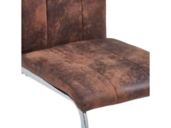 Lot De 4 Chaises De Salle à Manger Cuisine Design Moderne Synthétique Daim Marron CDS021730 -Mobilier De Restaurant chaise 18107667