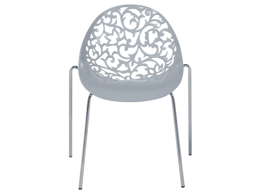 Ensemble De 4 Chaises Grises MUMFORD 5 Ensemble De 4 Chaises Grises MUMFORD – Image 5