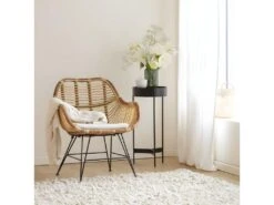 Fauteuil Rotin Pieds Compas Rattan