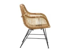 Fauteuil Rotin Pieds Compas Rattan -Mobilier De Restaurant chaise 18376751