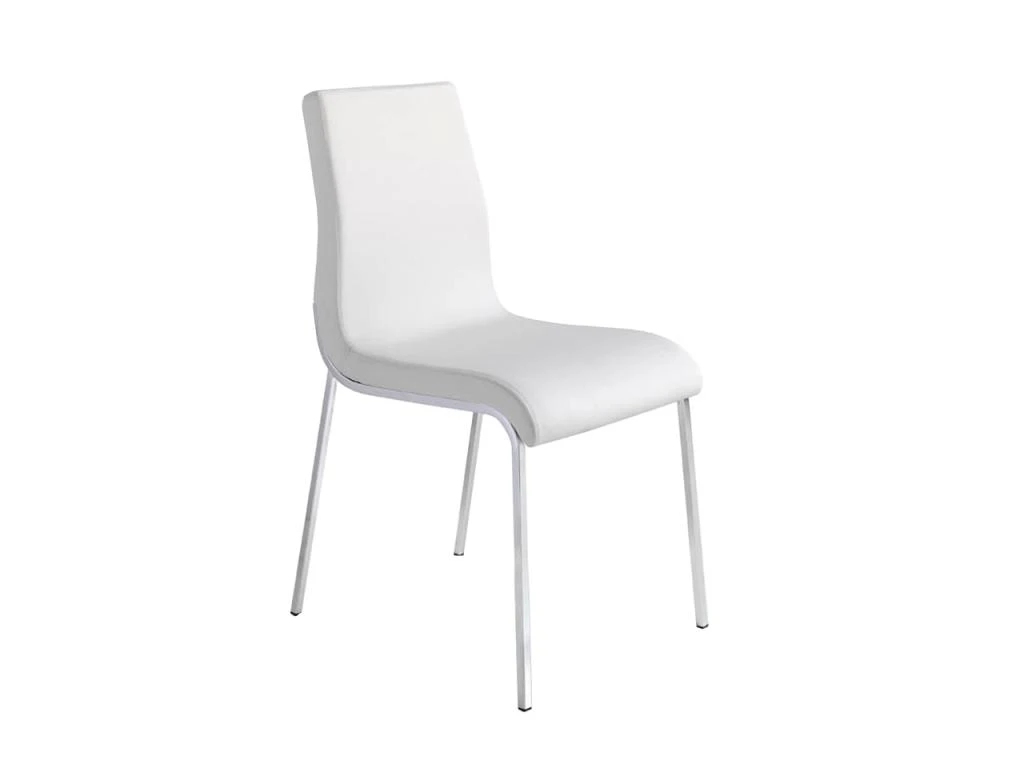 Chaise En Croûte De Cuir Et Acier Chromé 4025 ANGEL CERDA 1 Chaise En Croûte De Cuir Et Acier Chromé 4025 ANGEL CERDA