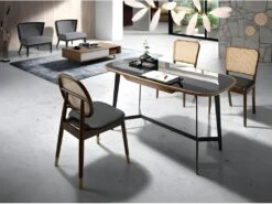 Chaise En Simili Cuir Et Rotin 4094 ANGEL CERDA -Mobilier De Restaurant chaise 18427553