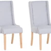 Lot De 2 Chaises De Salle à Manger Gris Clair CHAMBERS