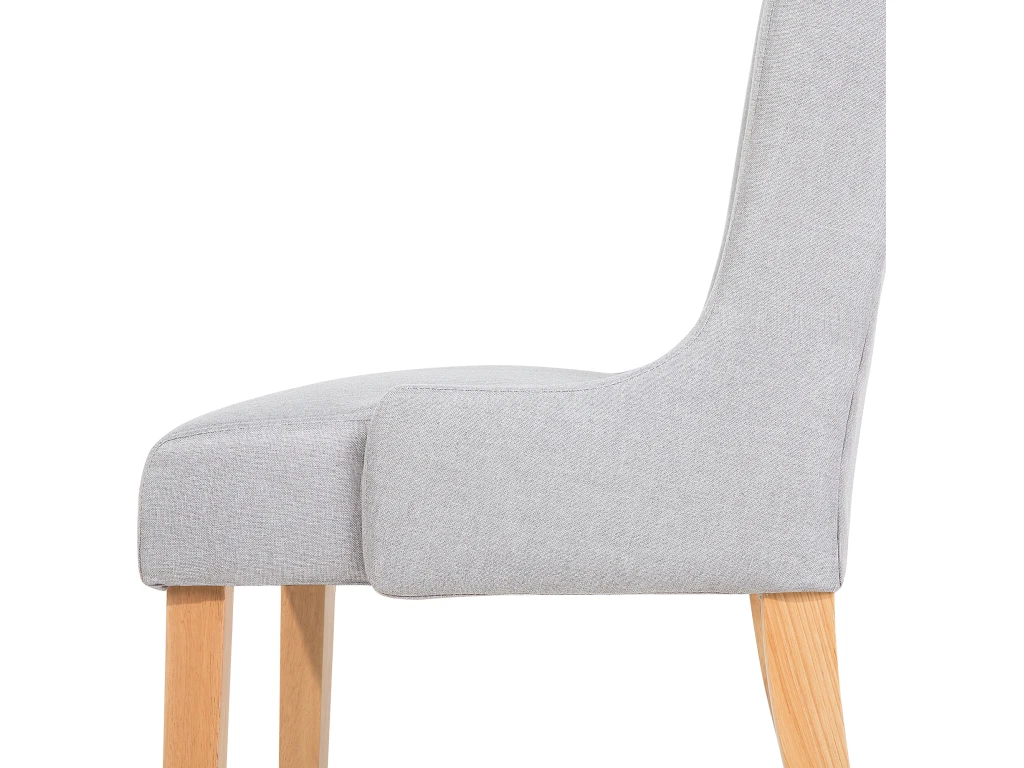 Lot De 2 Chaises De Salle à Manger Gris Clair CHAMBERS 9 Lot De 2 Chaises De Salle à Manger Gris Clair CHAMBERS – Image 9