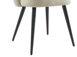 Lot De 2 Chaises En Velours Et Métal Noir - Beige - PRANILA De Pascal MORABITO -Mobilier De Restaurant chaise 18482519