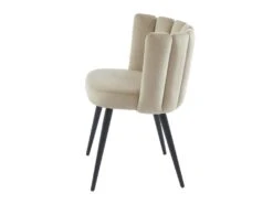 Lot De 2 Chaises En Velours Et Métal Noir - Beige - PRANILA De Pascal MORABITO -Mobilier De Restaurant chaise 18482539