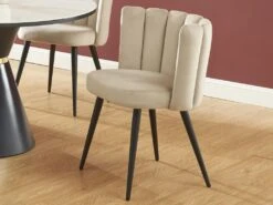 Lot De 6 Chaises En Velours Et Métal Noir - Beige - PRANILA De Pascal MORABITO -Mobilier De Restaurant chaise 18482681