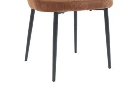 Lot De 2 Chaises En Velours Côtelé Et Métal - Terracotta - CELOLA De Pascal MORABITO -Mobilier De Restaurant chaise 18633535