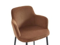 Lot De 2 Chaises En Velours Côtelé Et Métal - Terracotta - CELOLA De Pascal MORABITO -Mobilier De Restaurant chaise 18633575