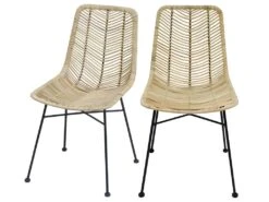 Chaise Tamara En Rotin Naturel (lot De 2)
