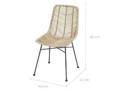 Chaise Tamara En Rotin Naturel (lot De 2) -Mobilier De Restaurant chaise 18752195