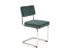 Chaise Design En Tissu Velours 49 X 55 X 85 Cm - Vert Foncé