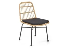 Chaise En Rotin Synthétique 47 X 45 X 85 Cm - Naturel