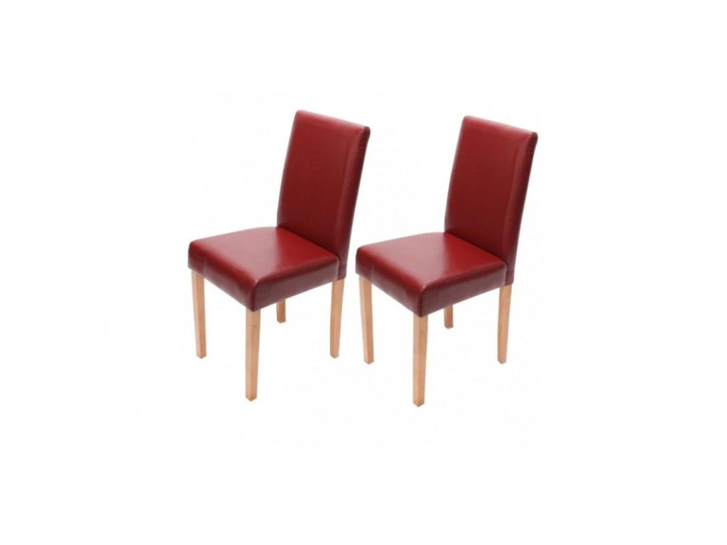 Chaise De Salle à Manger Lot De 2 ATHENA Rouge 1 Chaise De Salle à Manger Lot De 2 ATHENA Rouge