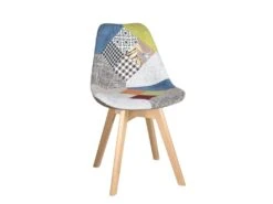 KAYELLES Lot De 2 Chaises Patchwork Scandinaves LAO -Mobilier De Restaurant chaise 19331039