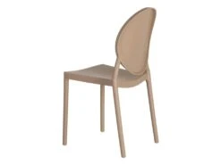 GLOW - Lot De 4 Chaises Médaillon Empilables PP Taupe -Mobilier De Restaurant chaise 19792601