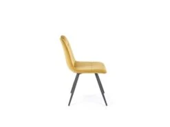 Chaise Design En Tissu Velours 46 X 58 X 83 Cm - Moutarde -Mobilier De Restaurant chaise 19816615
