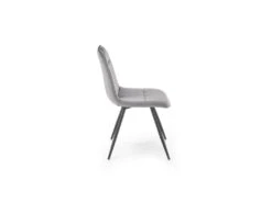 Chaise Design En Tissu Velours 46 X 58 X 83 Cm - Gris -Mobilier De Restaurant chaise 19816661