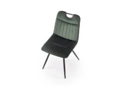 Chaise Design En Tissu Velours 46 X 58 X 83 Cm - Vert Foncé -Mobilier De Restaurant chaise 19816683