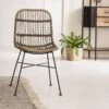 Chaise En Rotin Et Métal Rattan (lot De 2)