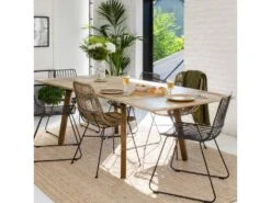 Chaise En Rotin Et Métal Rattan (lot De 2) -Mobilier De Restaurant chaise 20000999