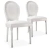 Lot De 2 Chaises Médaillon Louis XVI Simili (P.U) Blanc