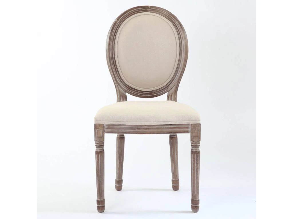 Lot De 20 Chaises Médaillon Louis XVI Tissu Beige 2 Lot De 20 Chaises Médaillon Louis XVI Tissu Beige – Image 2