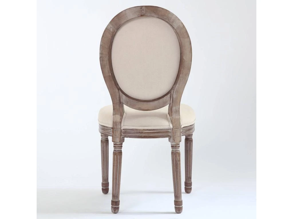 Lot De 20 Chaises Médaillon Louis XVI Tissu Beige 5 Lot De 20 Chaises Médaillon Louis XVI Tissu Beige – Image 5