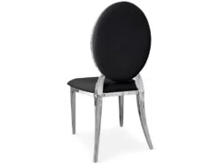 Lot De 2 Chaises Médaillon Sofia Simili Noir -Mobilier De Restaurant chaise 20010471