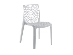 Lot De 2 Chaises Empilables DIADEME - Polypropylène - Blanc Dolomite -Mobilier De Restaurant chaise 207715