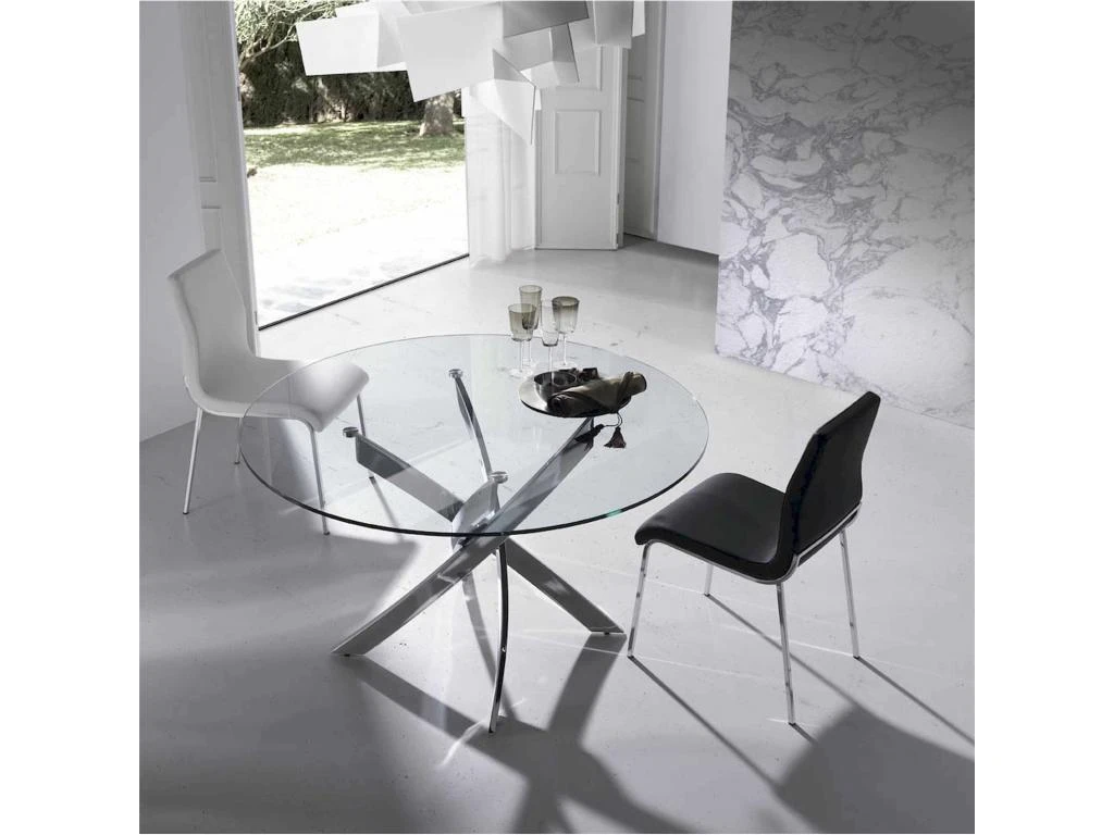 Chaise Rembourrée Structure Acier Inoxydable. 2 Chaise Rembourrée Structure Acier Inoxydable. – Image 2