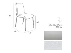 Chaise Rembourrée Structure Acier Inoxydable. 9 Chaise Rembourrée Structure Acier Inoxydable. -Mobilier De Restaurant chaise 21178061