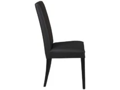 Lot De 6 Chaises TACOMA - Simili Noir & Pieds Noirs -Mobilier De Restaurant chaise 212197