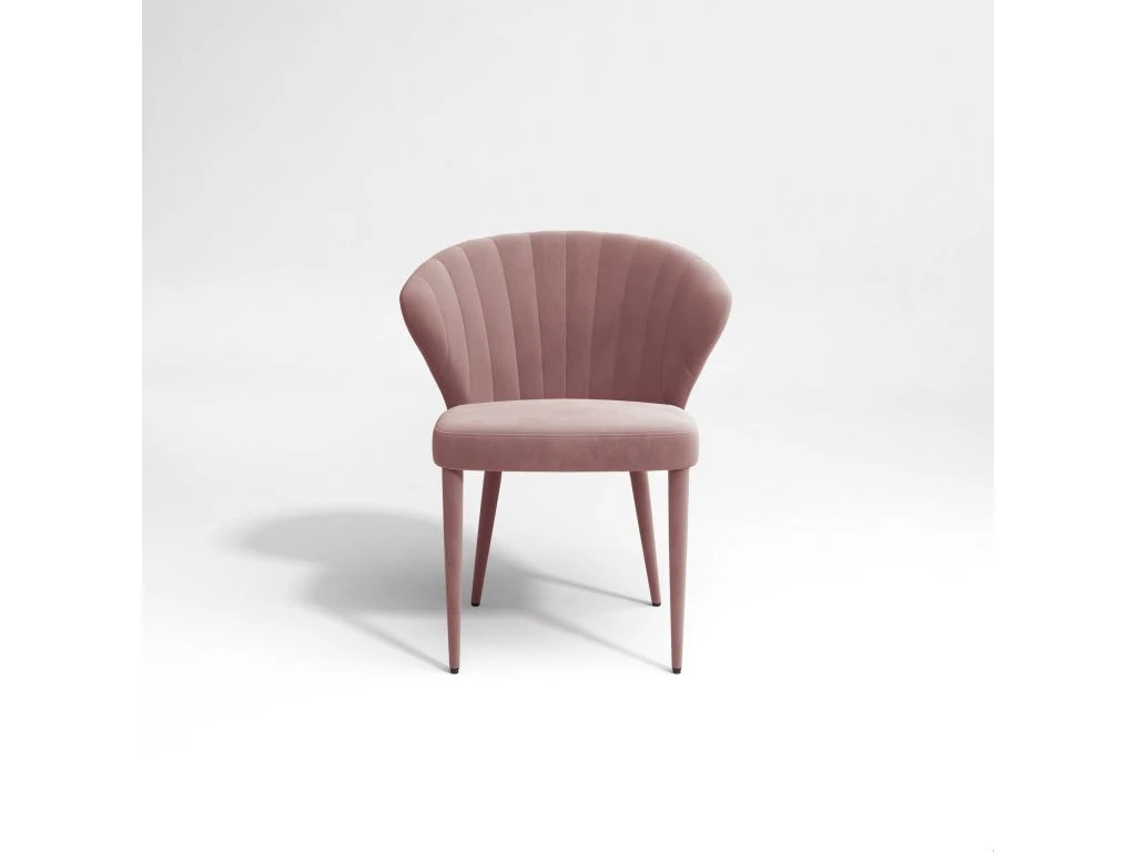 Lot De 2 Chaises Velours Rose Vintage Pieds Velours Assortis 3 Lot De 2 Chaises Velours Rose Vintage Pieds Velours Assortis – Image 3