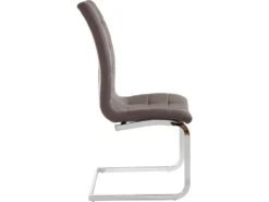 Lot De 2 Chaises De Salle à Manger Rembourrées En PU Cappuccino -Mobilier De Restaurant chaise 21686491